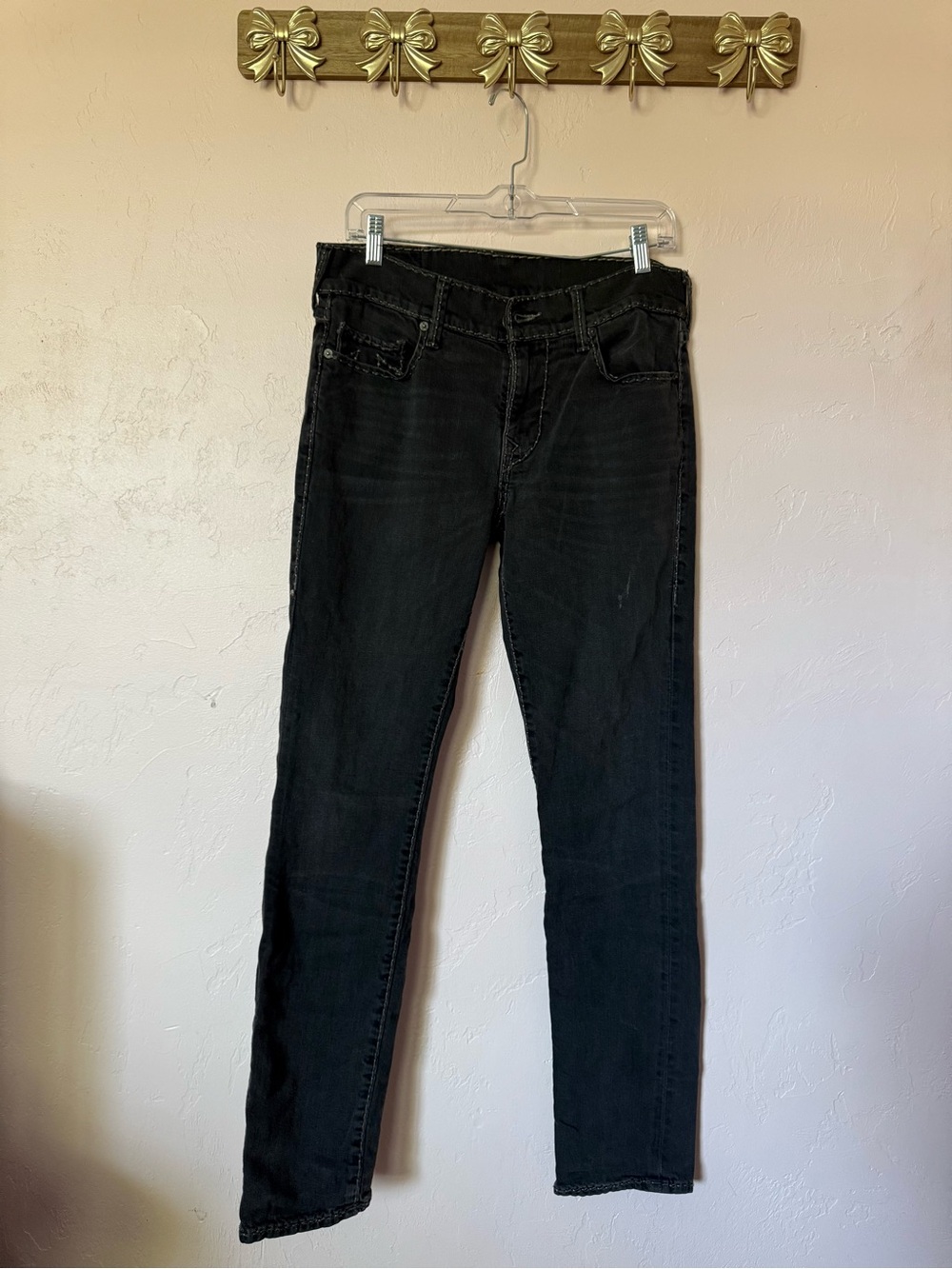 Black True Religion Skinny Jeans